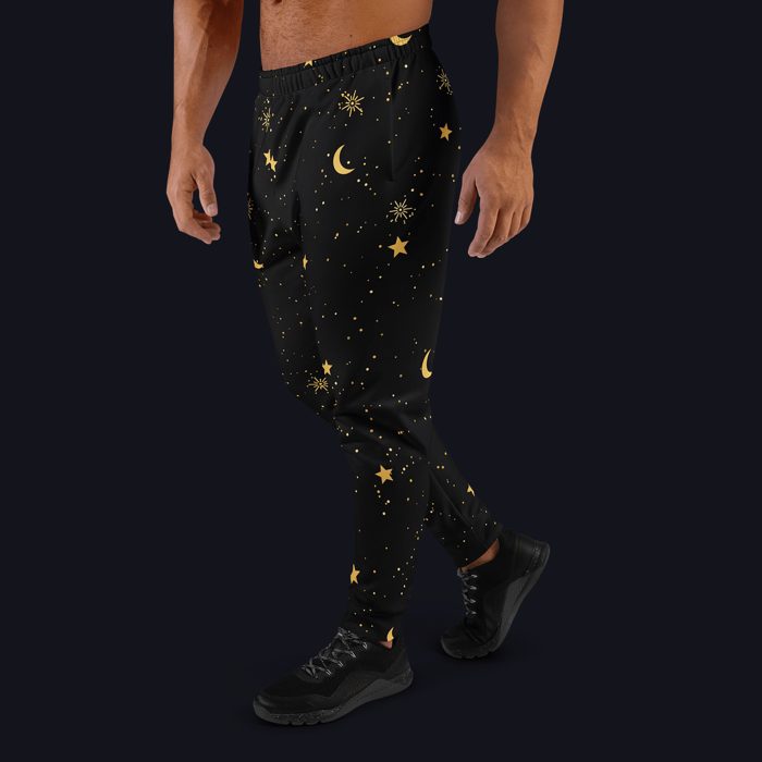 Men's Black & Gold Lounge Joggers