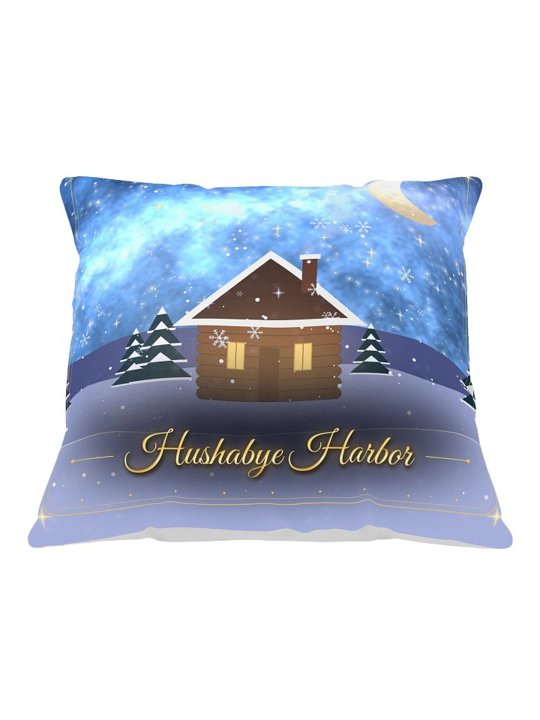 Snowy Cabin Winter Pillow