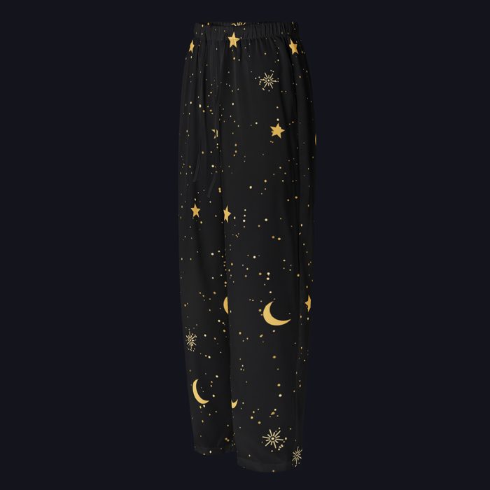 Women's Black & Gold Pajama Pants