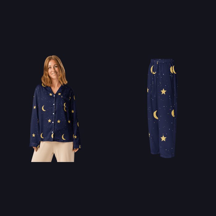 Women's Moon & Stars Pajama Set, top and pants